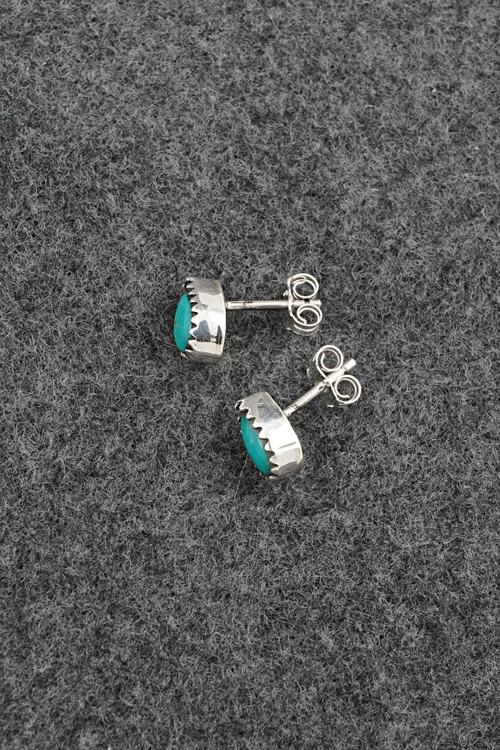 Turquoise & Sterling Silver Earrings - Gerald Joe