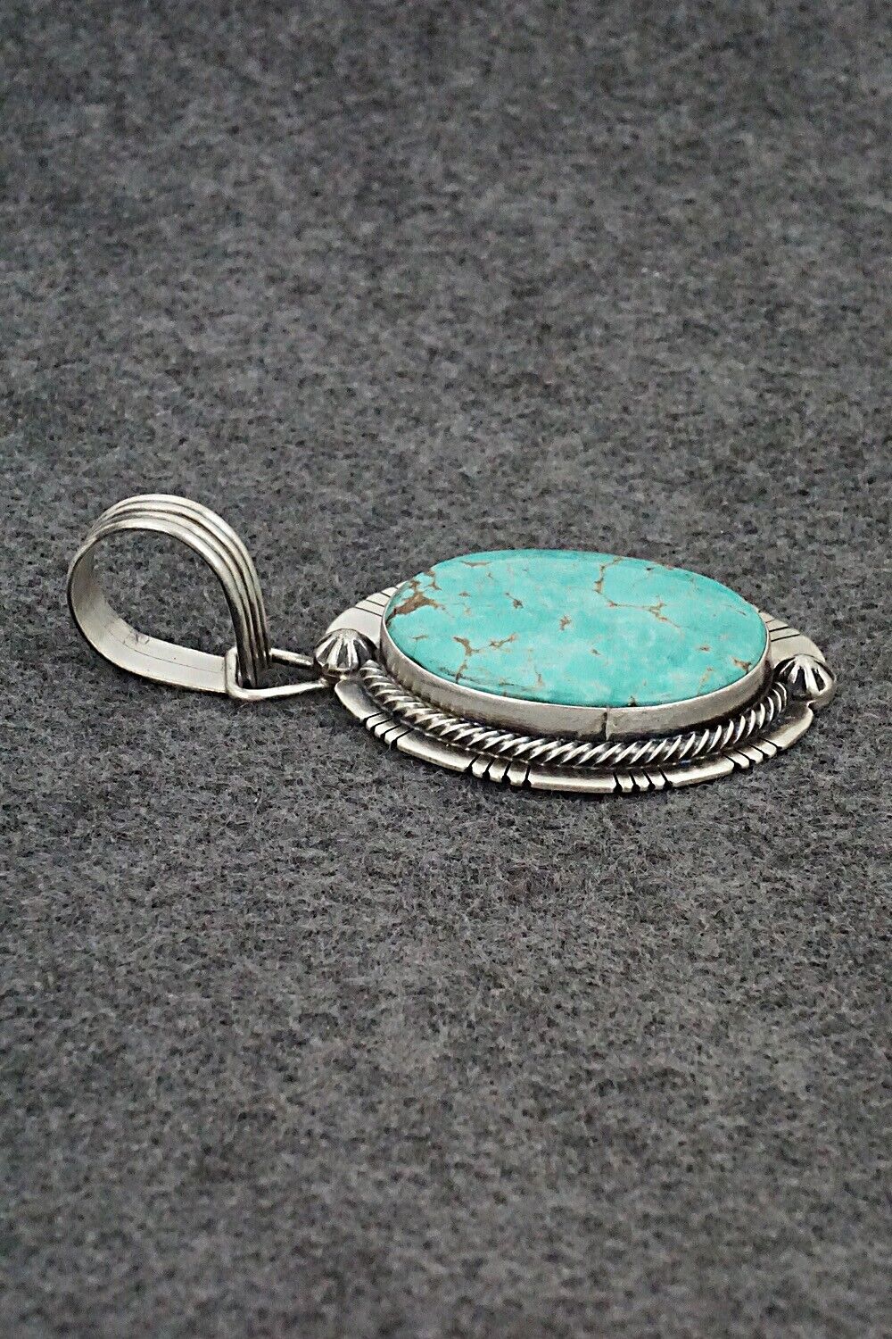 Turquoise & Sterling Silver Pendant - Jackson Hoskie