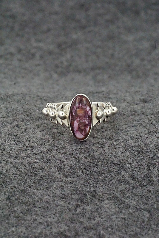 Spiny Oyster & Sterling Silver Ring - Andrew Vandever - Size 6.75