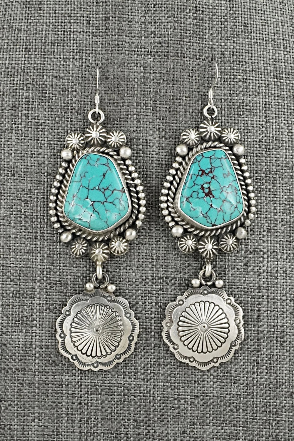 Turquoise & Sterling Silver Earrings - Michael Calladitto