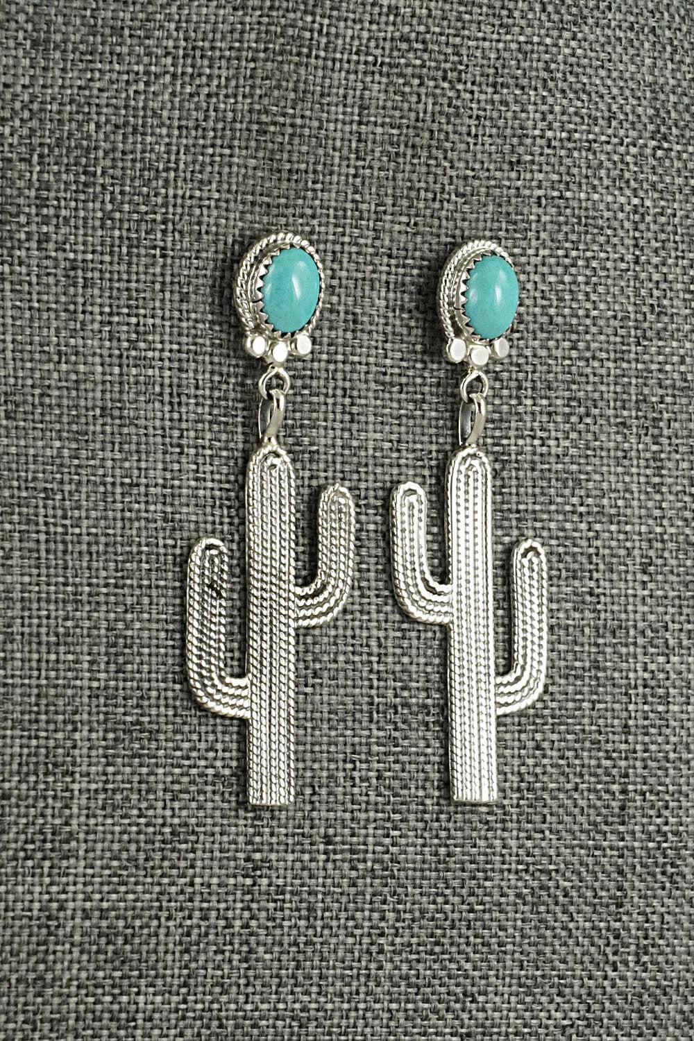 Turquoise & Sterling Silver Earrings - Annie Spencer