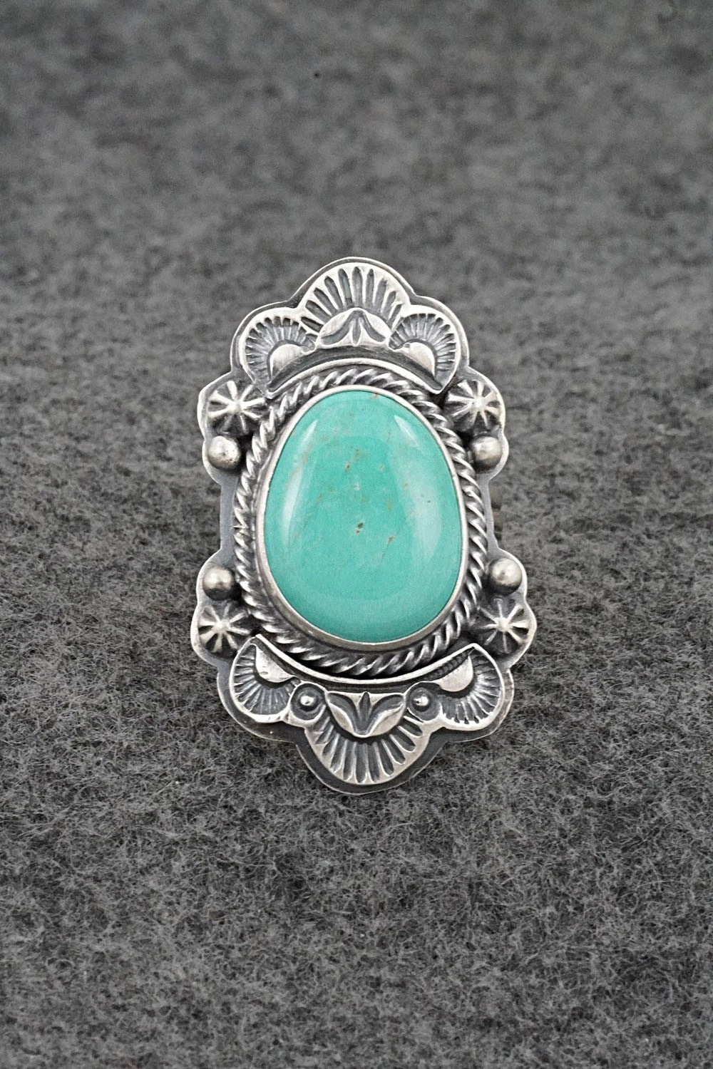 Turquoise & Sterling Silver Ring - Randy Boyd - Size 8.5