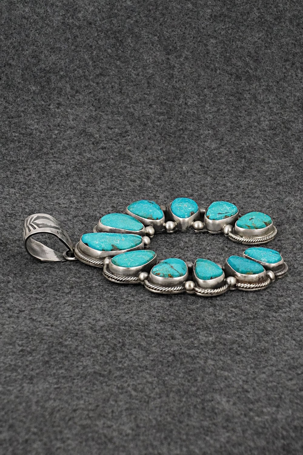 Turquoise & Sterling Silver Pendant - Kathleen Livingston