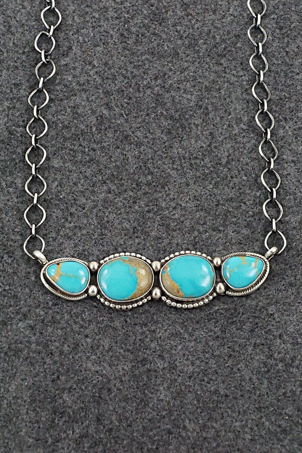 Turquoise & Sterling Silver Necklace - Kathleen Livingston