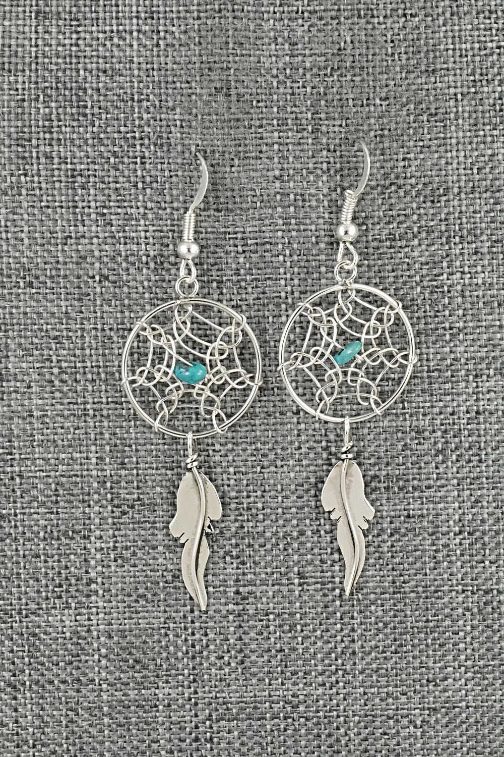 Turquoise & Sterling Silver Earrings - Lorenzo Arviso