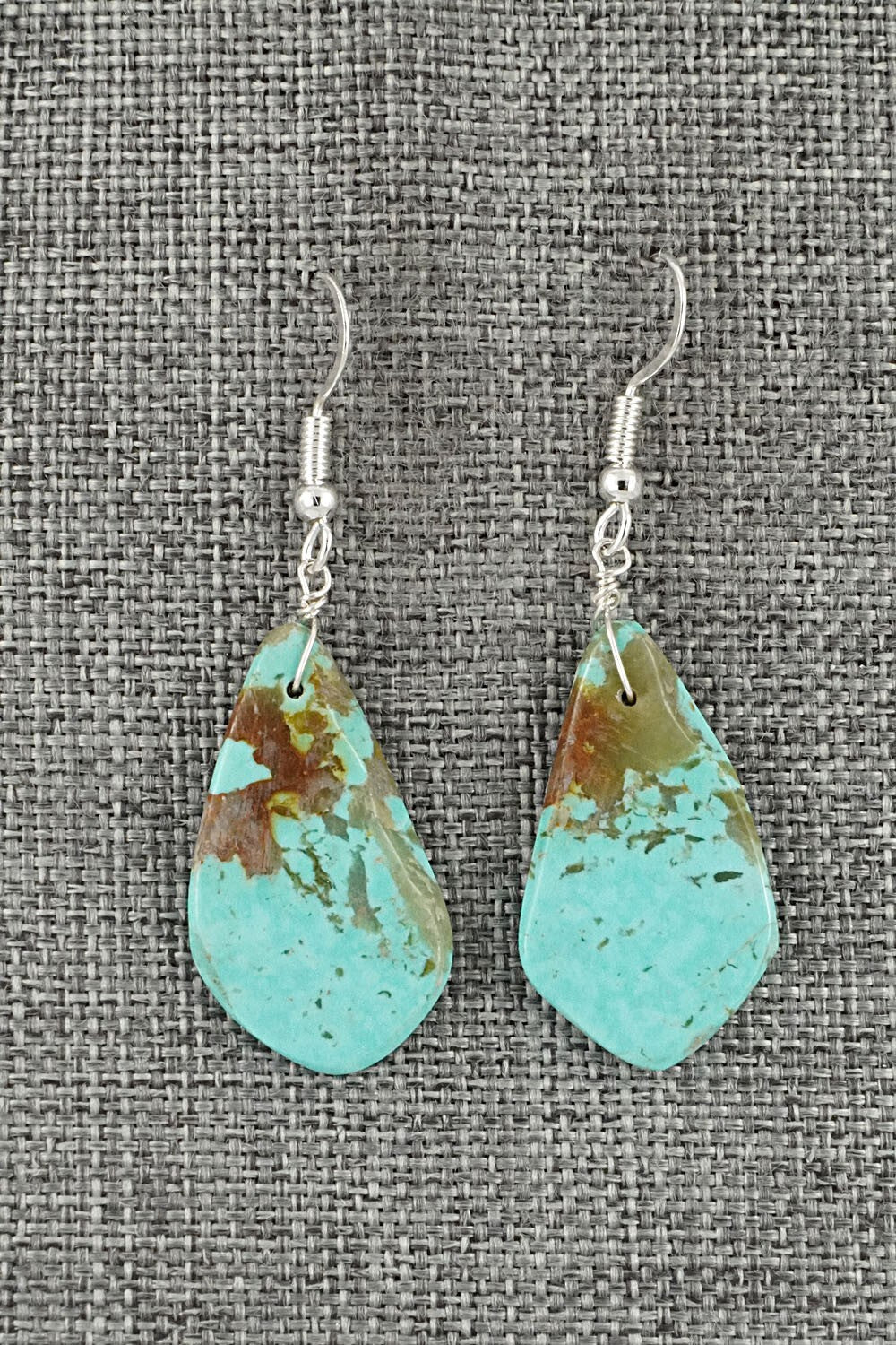 Turquoise & Sterling Silver Earrings - Louise Pete