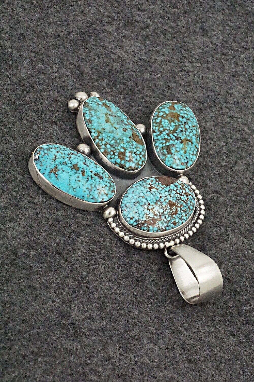 Turquoise & Sterling Silver Pendant - Darrin Livingston