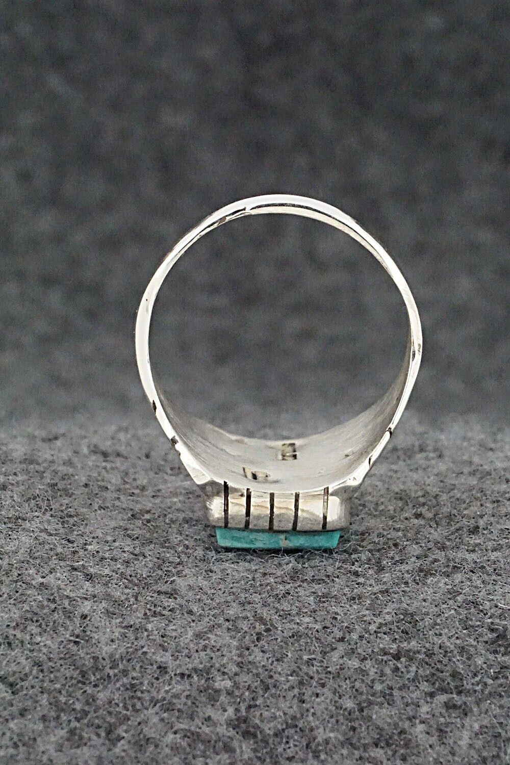 Turquoise & Sterling Silver Ring - Trevor Jack - Size 13