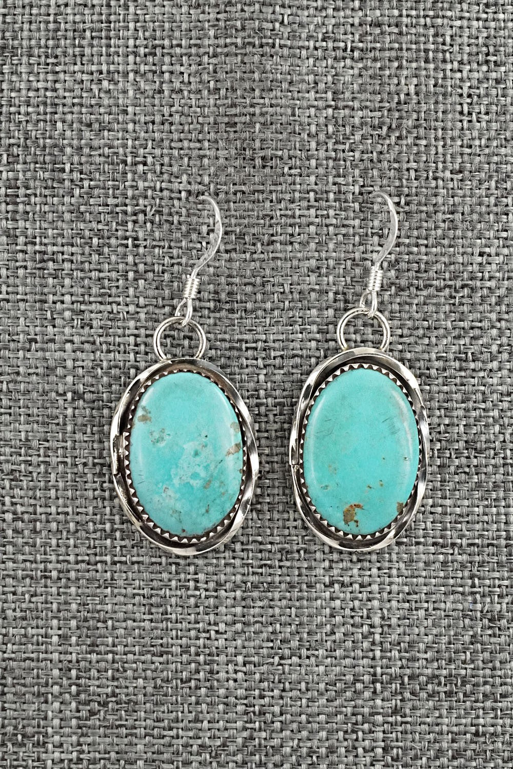 Turquoise & Sterling Silver Earrings - Ernest Hawthorne