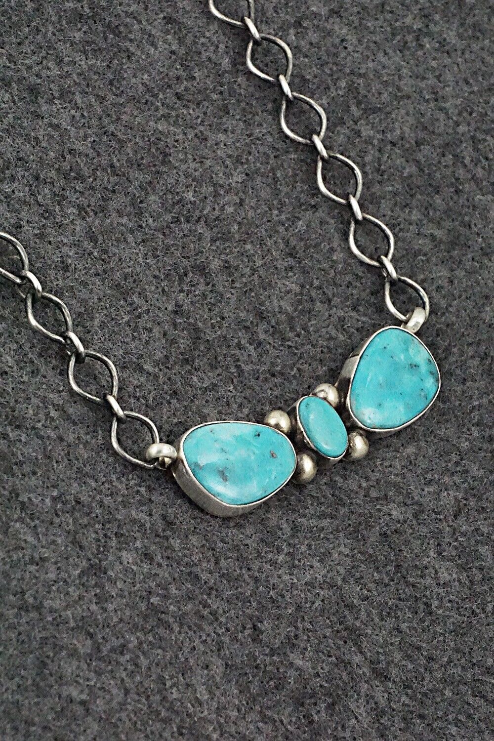 Turquoise & Sterling Silver Necklace - Kathleen Livingston