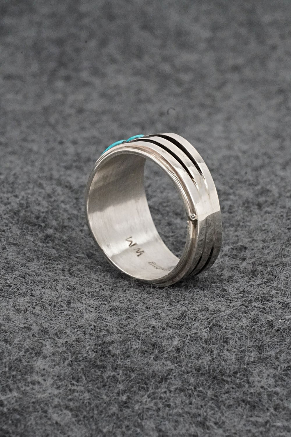Turquoise & Sterling Silver Ring - Wilbert Muskett Jr. - Size 9.25