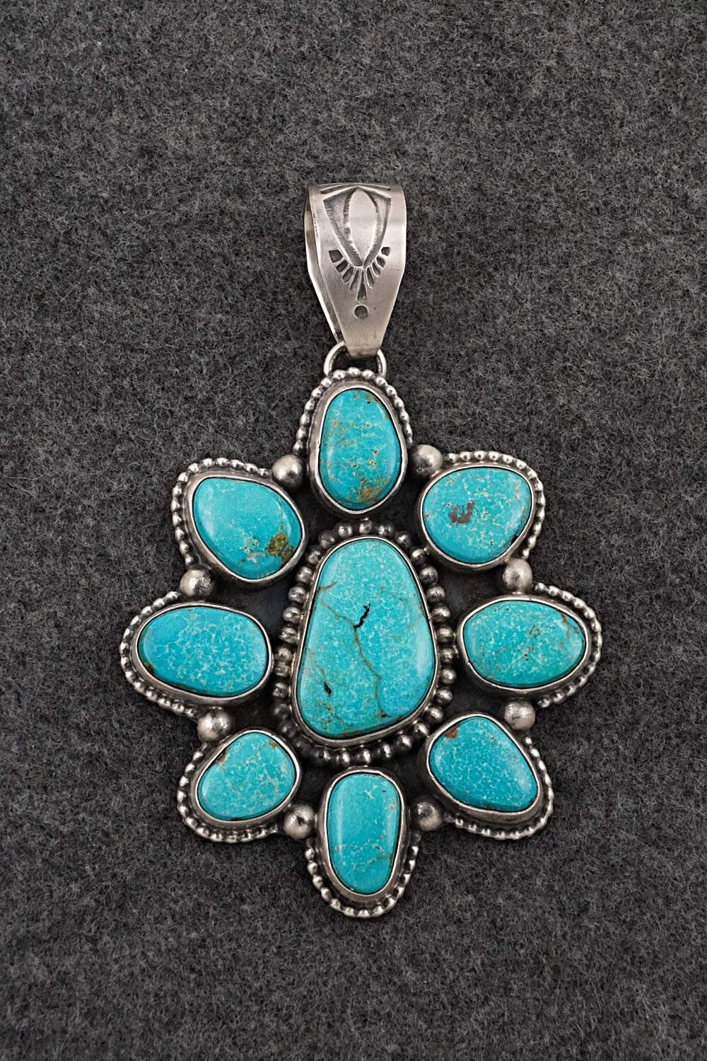 Turquoise & Sterling Silver Pendant - Kathleen Livingston