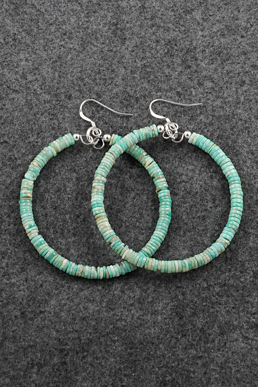 Turquoise & Sterling Silver Earrings - Doreen Jake