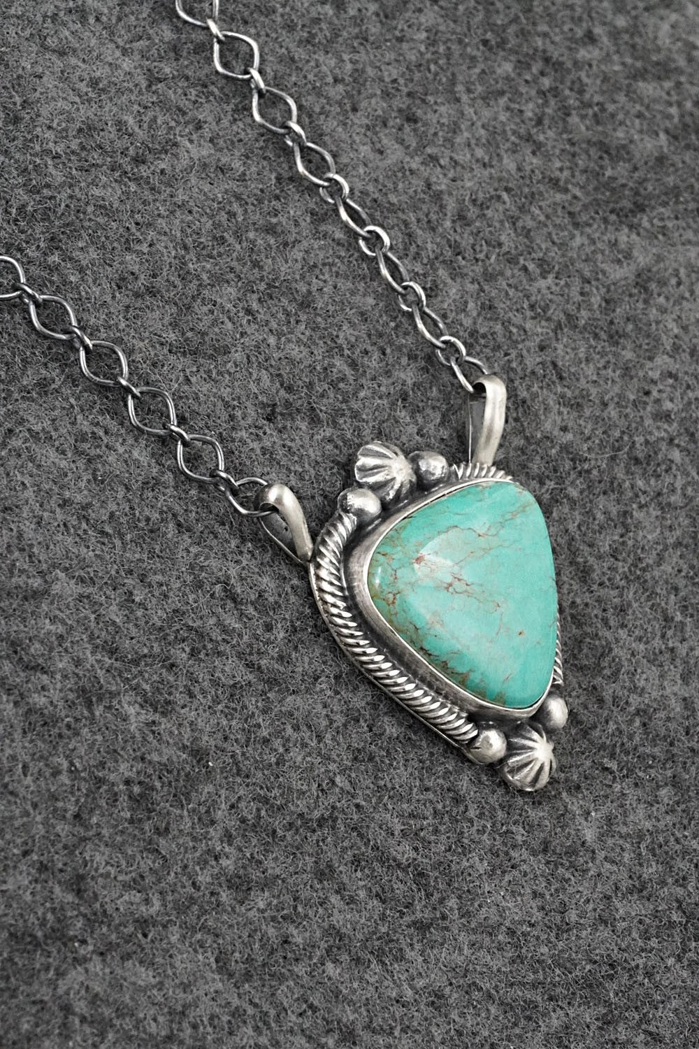 Turquoise & Sterling Silver Necklace - Bobby Johnson