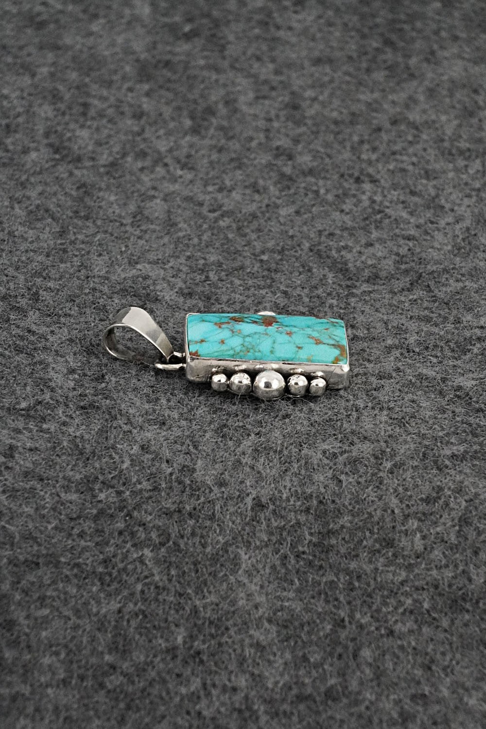 Turquoise & Sterling Silver Pendant - Eugene Gruber