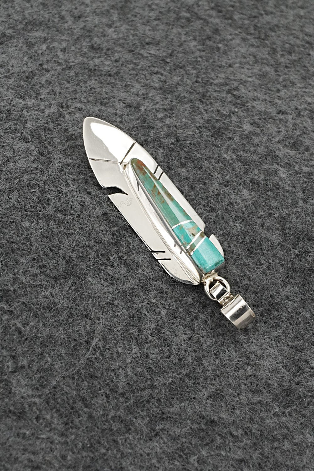 Turquoise & Sterling Silver Pendant - Marilyn Yazzie