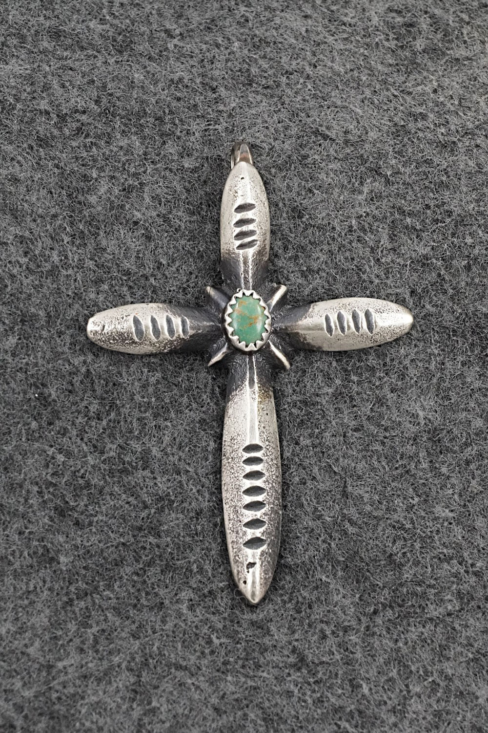 Turquoise & Sterling Silver Pendant - Valerie Cayatiento