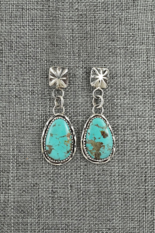 Turquoise & Sterling Silver Earrings - Ernest Hawthorne