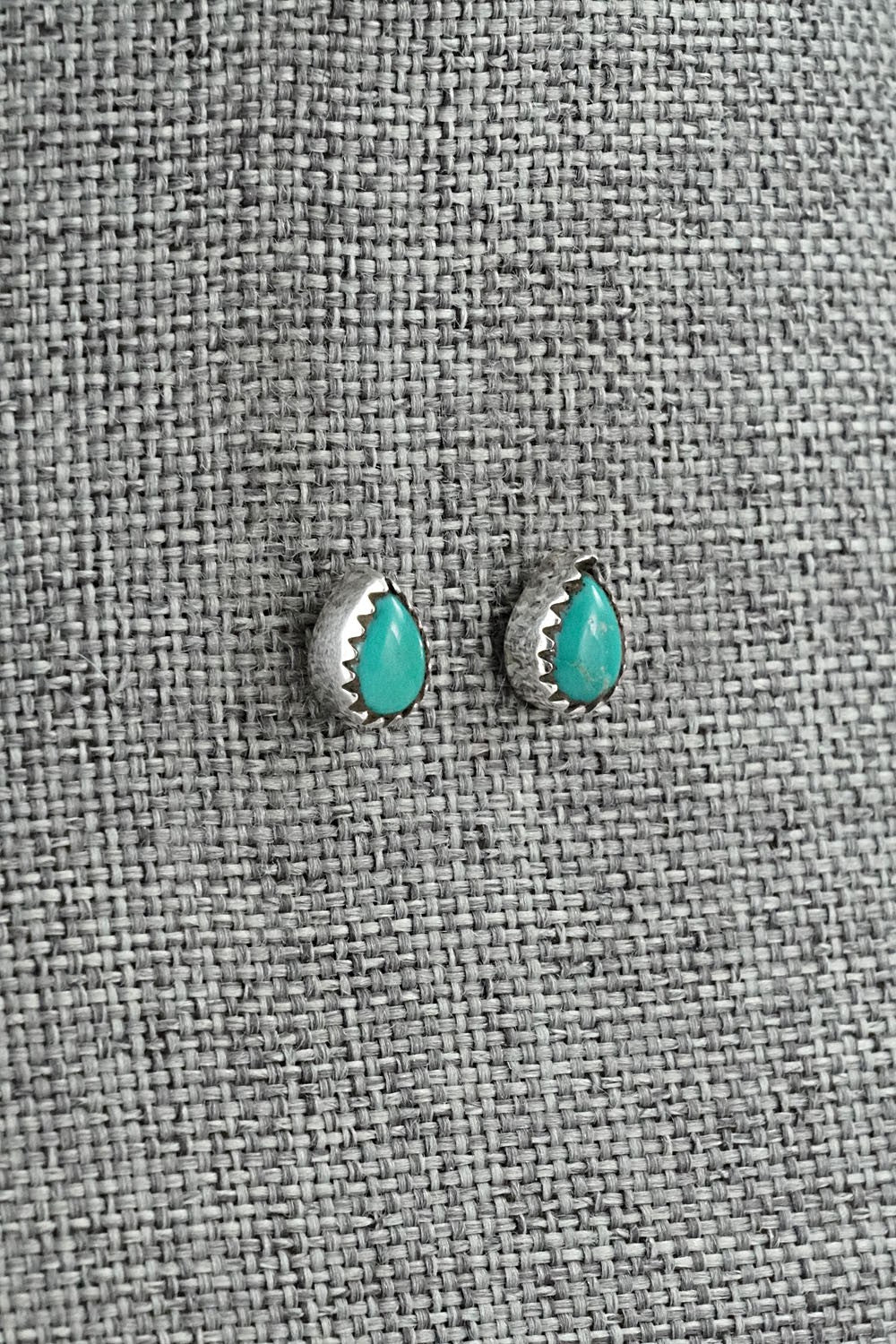 Turquoise & Sterling Silver Earrings - Gerald Joe