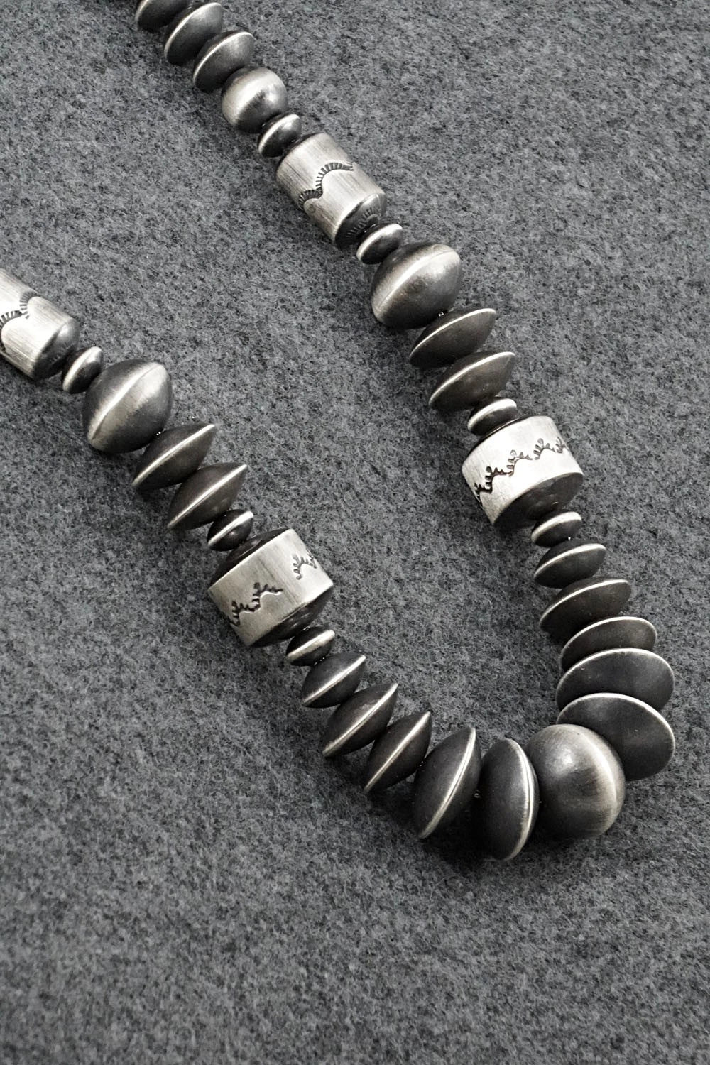 Sterling Silver Navajo Pearl Necklace 28" - Rose Martin