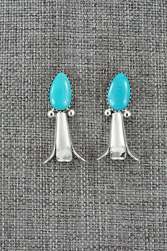Turquoise & Sterling Silver Blossom Earrings - Jameson Garcia