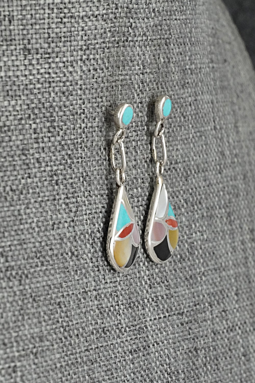 Multi-Stone & Sterling Silver Earrings - Orena Leekya