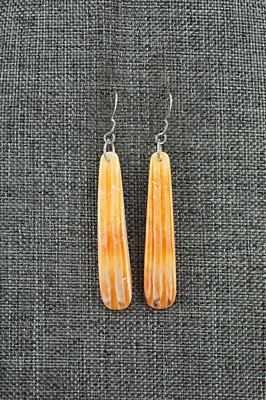 Spiny Oyster & Sterling Silver Earrings - Jesus Espino