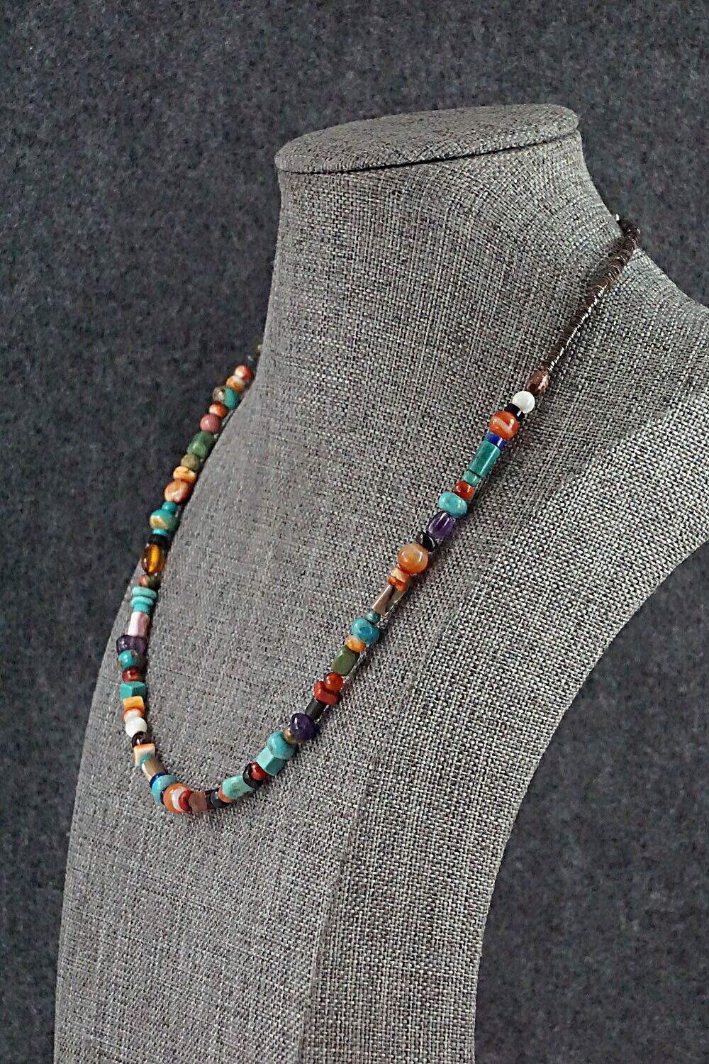Multi-Stone and Sterling Silver Necklace - Helen Tsosie