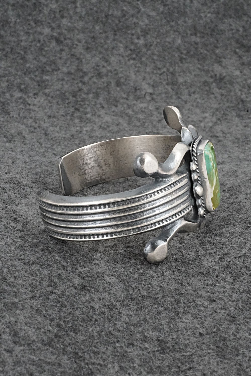 Turquoise & Sterling Silver Bracelet - Harrison Bitsue
