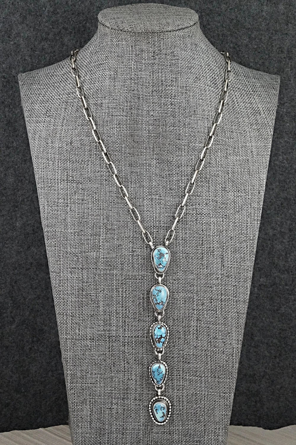Turquoise & Sterling Silver Necklace - Bobby Johnson