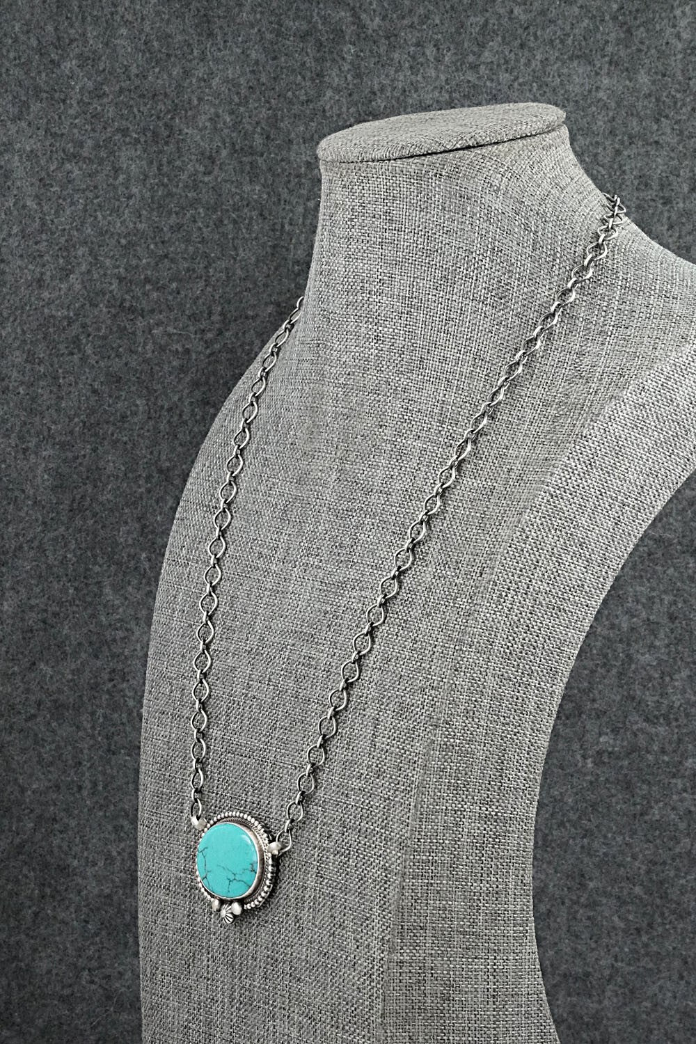 Turquoise & Sterling Silver Necklace - Kathleen Livingston