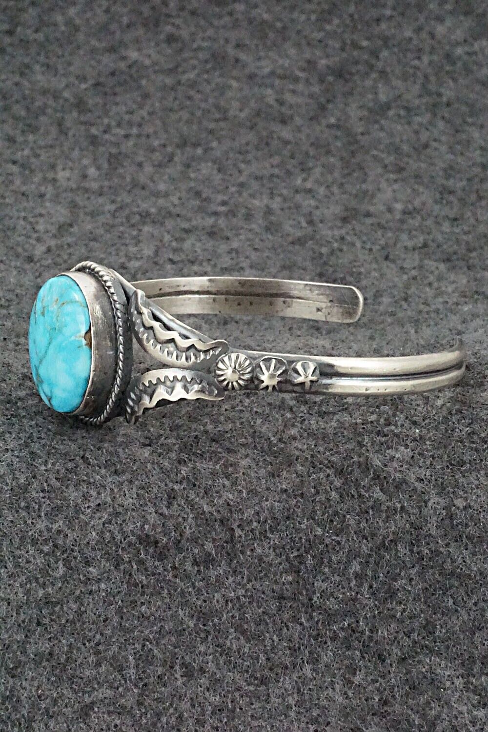 Turquoise & Sterling Silver Bracelet - Gilbert Tom