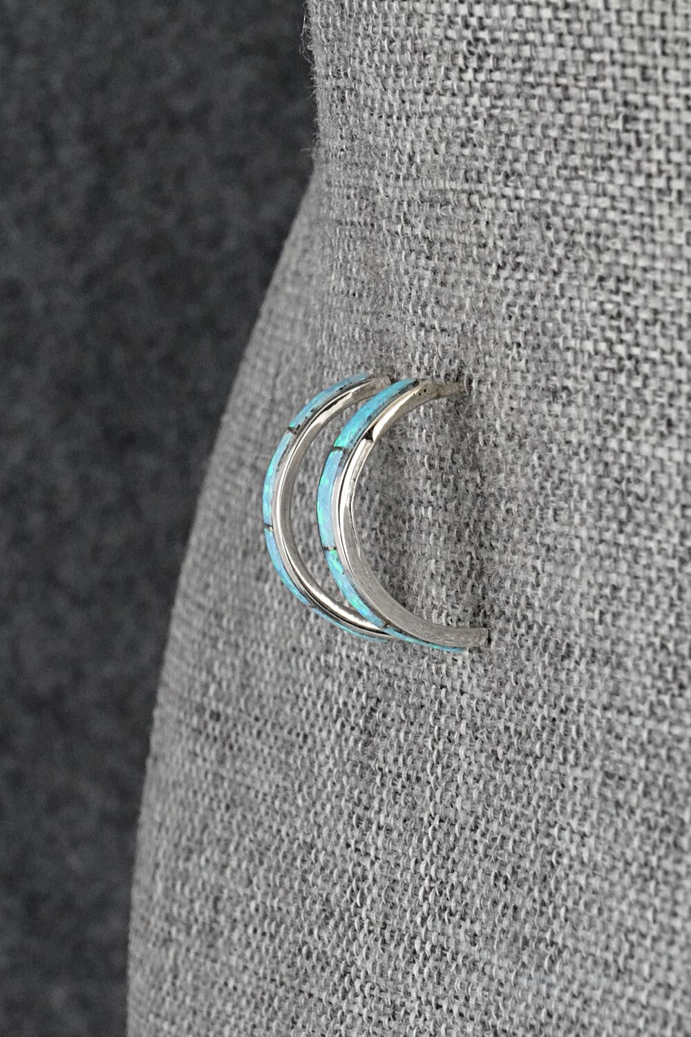 Opalite & Sterling Silver Hoop Earrings - Alton Tom