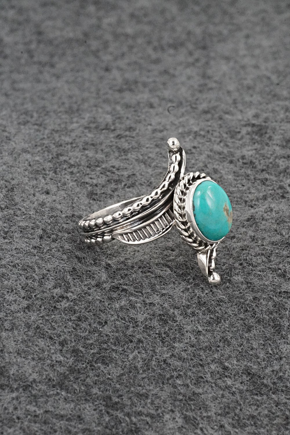 Turquoise & Sterling Silver Ring - Thomas Yazzie - Size 9