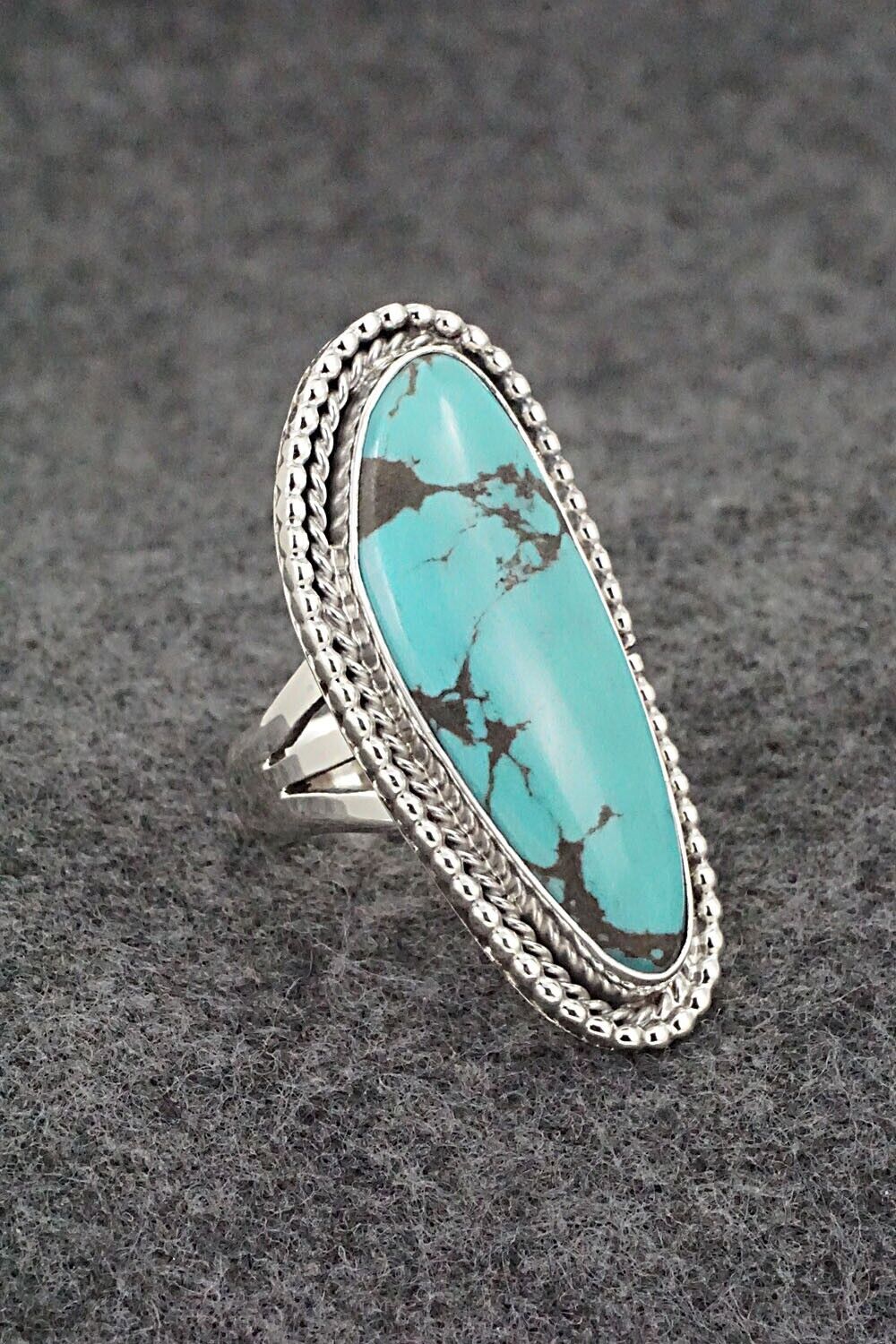 Turquoise & Sterling Silver Ring - Andrew Vandever - Size 7.5