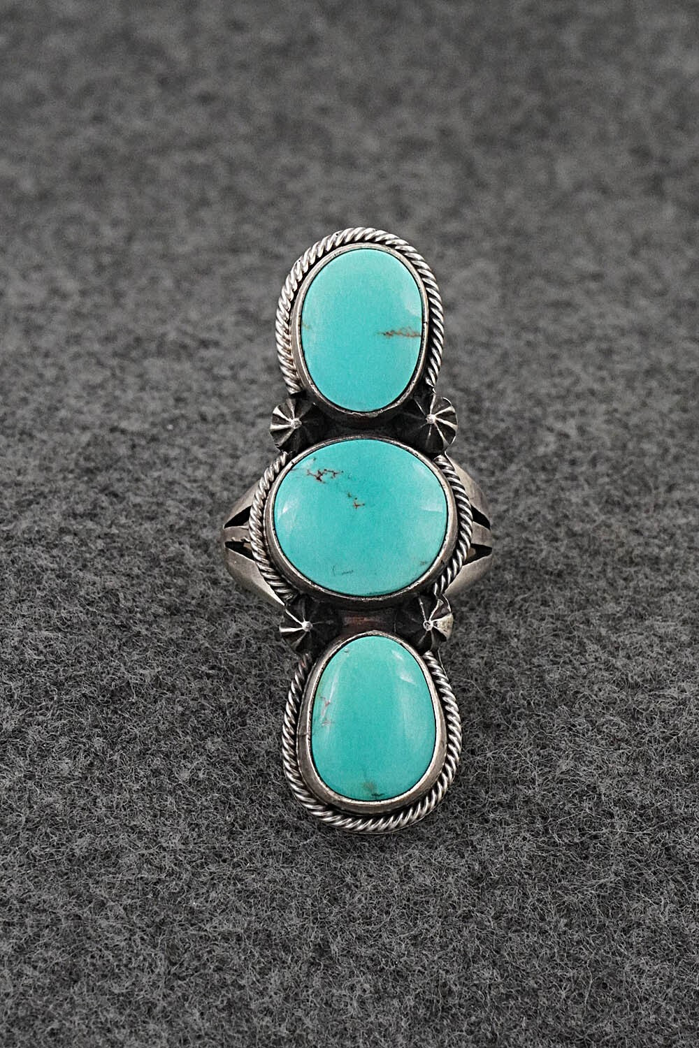 Turquoise & Sterling Silver Ring - Darrin Livingston - Size 7