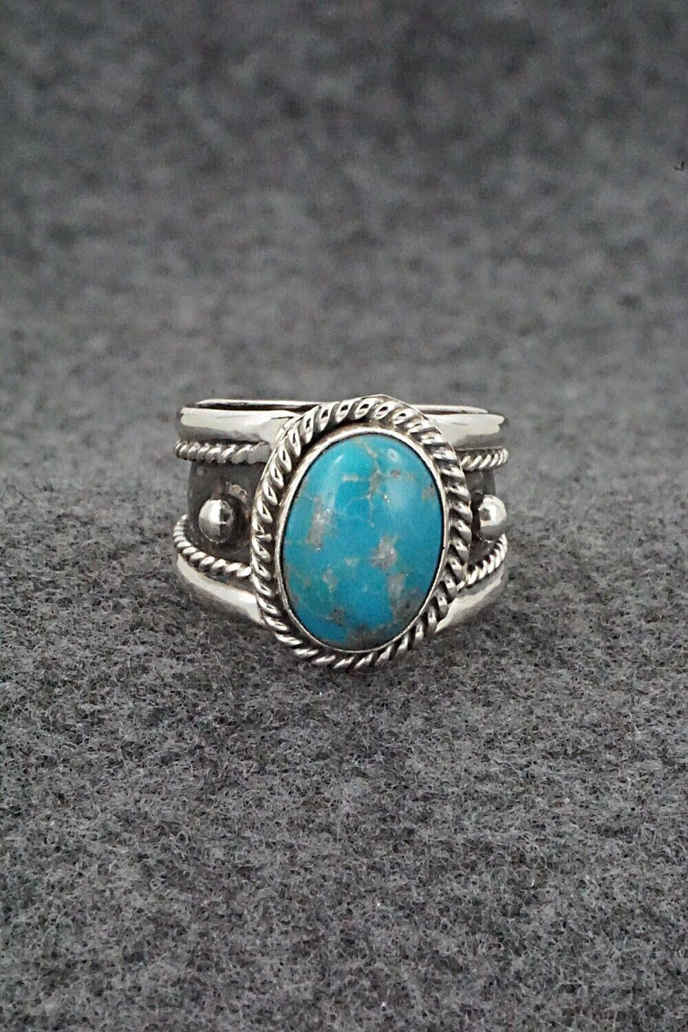 Turquoise & Sterling Silver Ring - Thomas Yazzie - Size 8