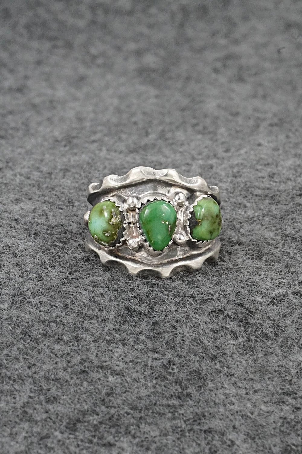 Turquoise & Sterling Silver Ring - Genevieve Francisco - Size 9.75
