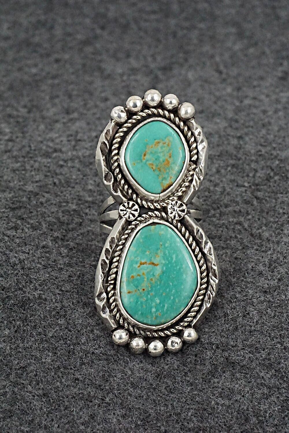 Turquoise & Sterling Silver Ring - Mike Platero - Size 10