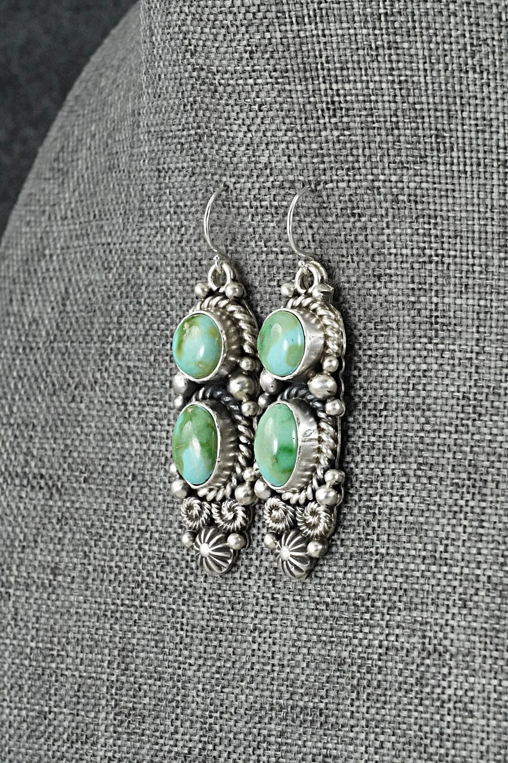 Turquoise & Sterling Silver Necklace and Earrings Set - Rosita Calladitto