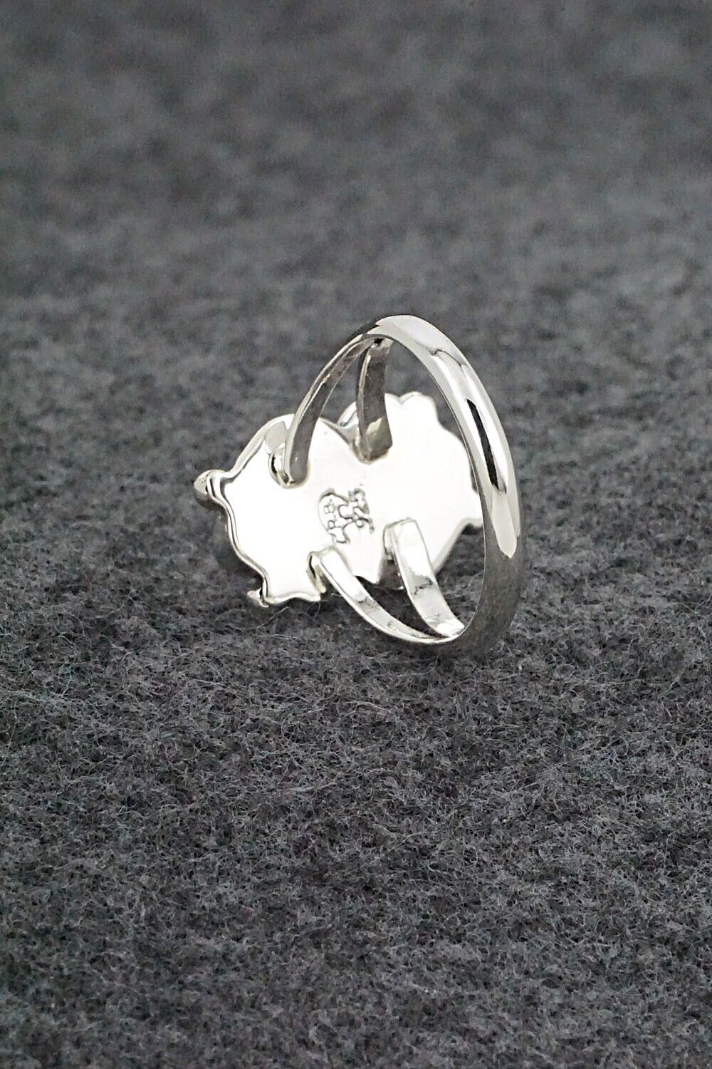 Coral & Sterling Silver Ring - Judy Largo - Size 7