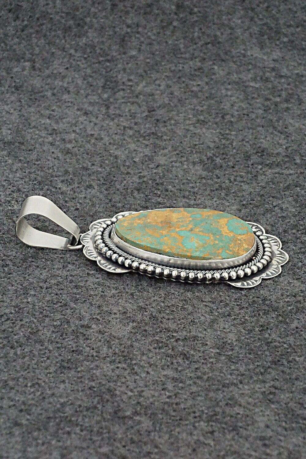 Turquoise & Sterling Silver Pendant - Paul Livingston