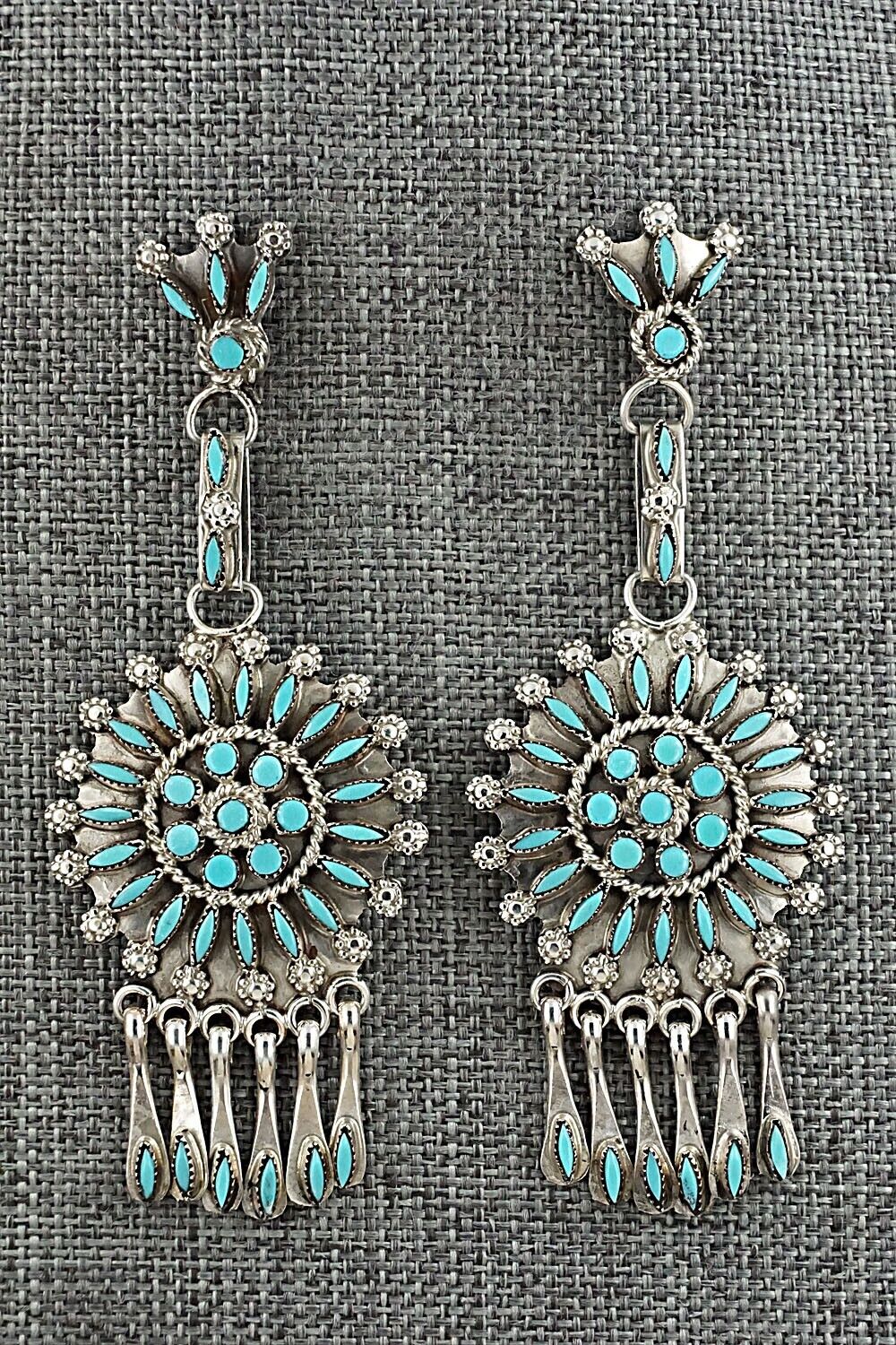 Turquoise & Sterling Silver Squash Blossom Set - Merlinda Chavez