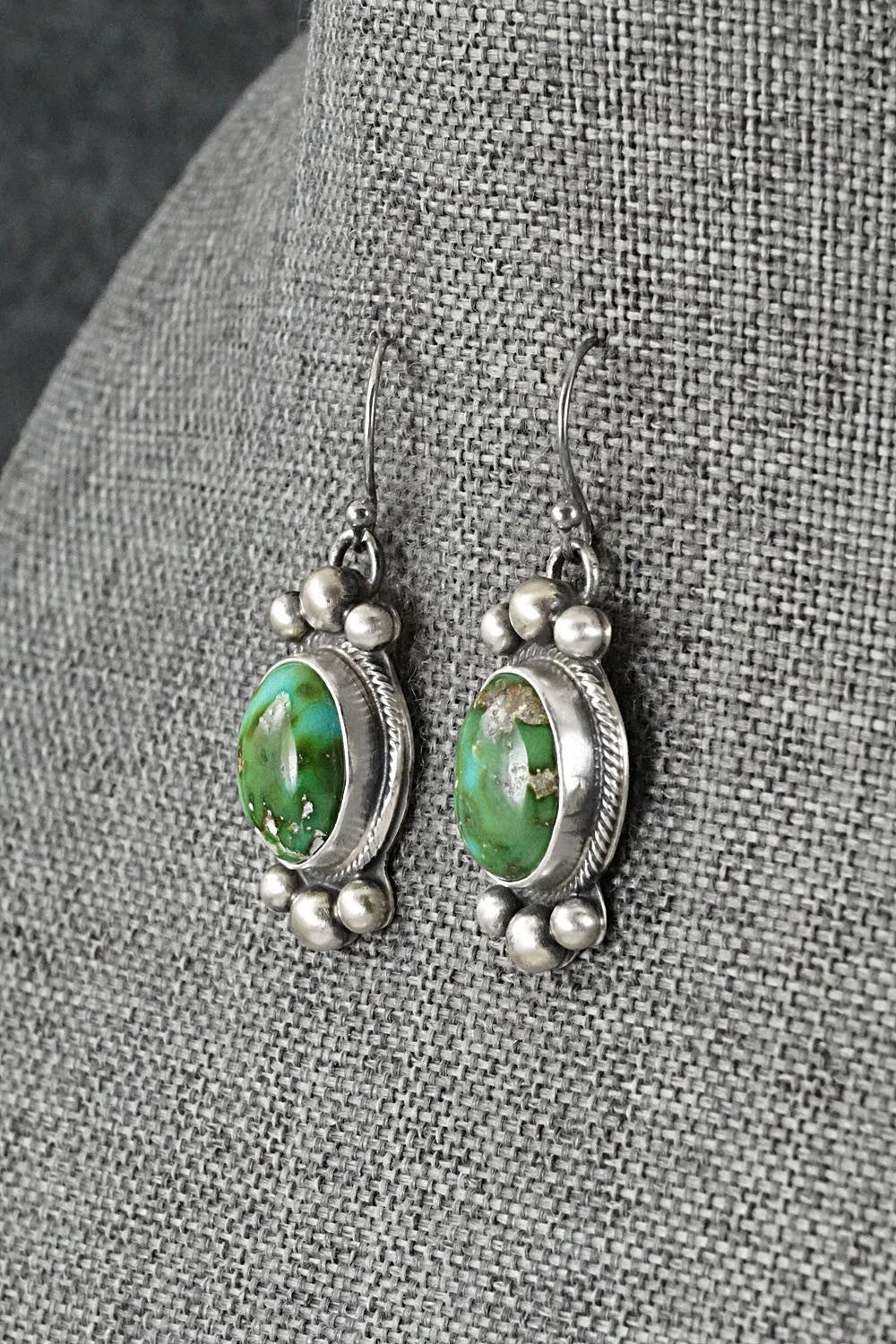 Turquoise & Sterling Silver Necklace and Earrings Set - Kathleen Livingston