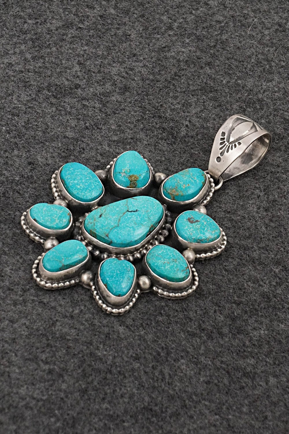 Turquoise & Sterling Silver Pendant - Kathleen Livingston