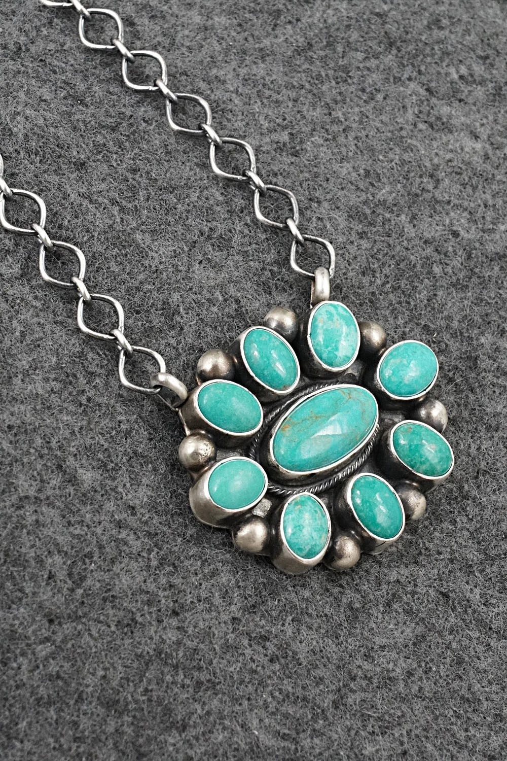 Turquoise & Sterling Silver Necklace - Kathleen Livingston