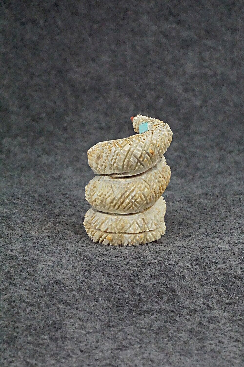 Rattlesnake Zuni Fetish Carving - Carl Etsate