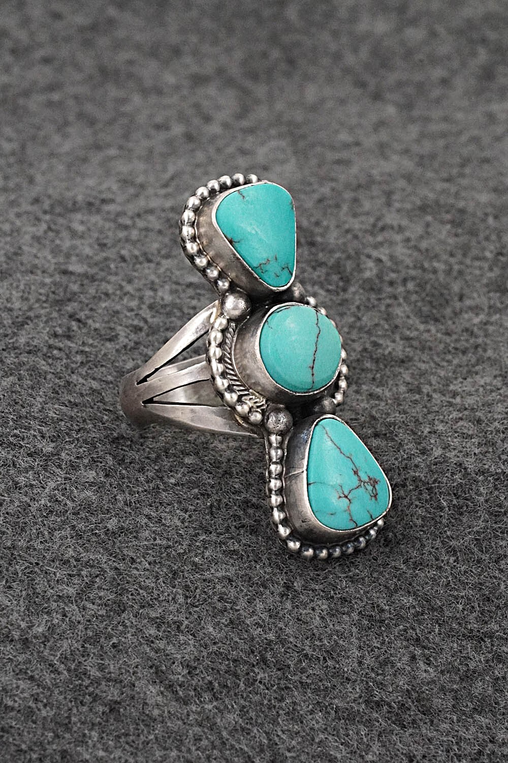 Turquoise & Sterling Silver Ring - Darrin Livingston - Size 9