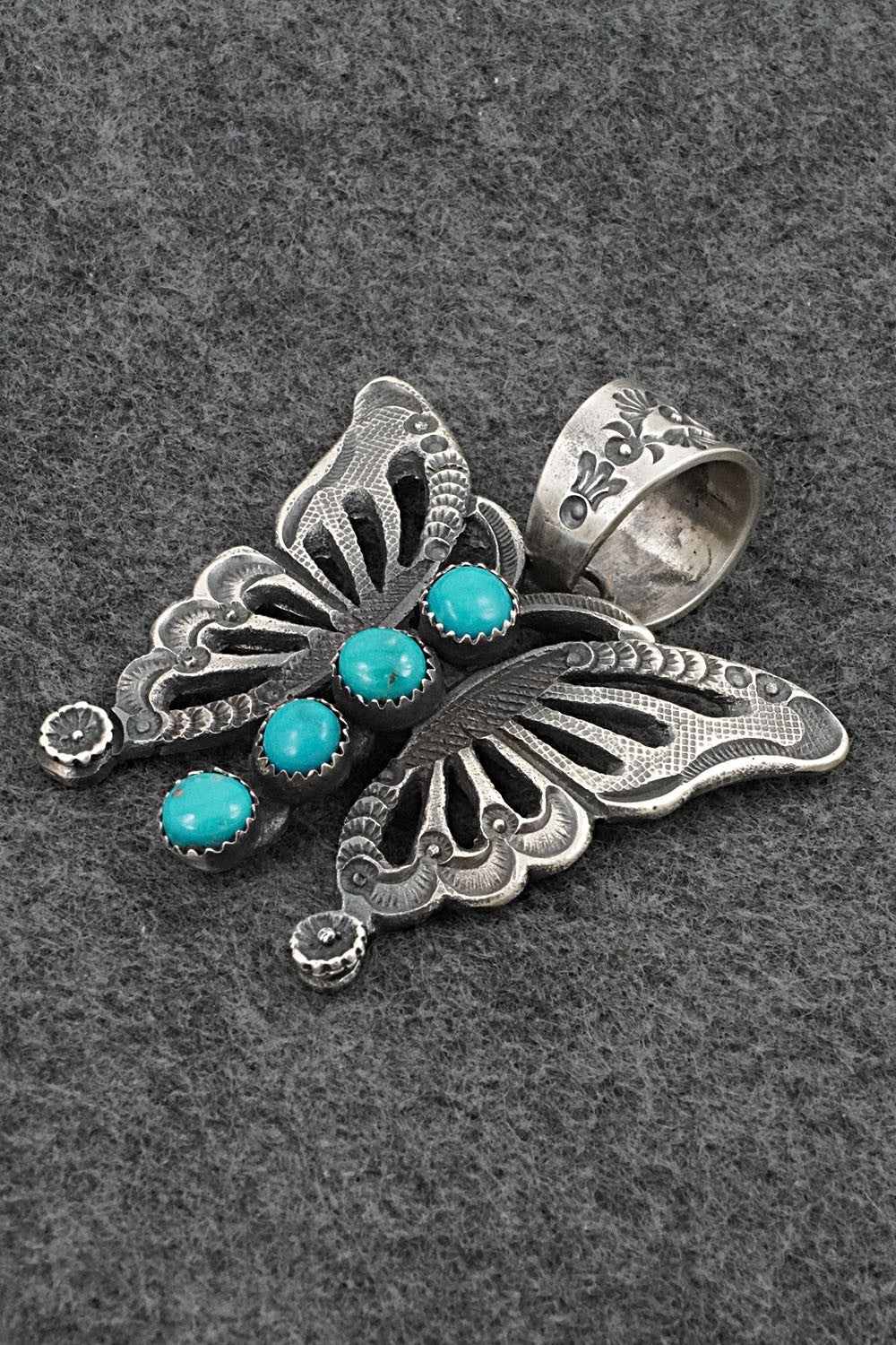 Turquoise & Sterling Silver Pendant - Eva & Linberg Billah