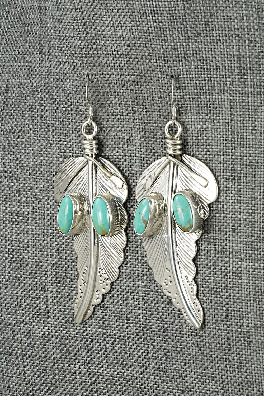 Turquoise & Sterling Silver Earrings - Darryl Delgarito